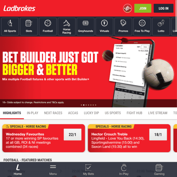 Ladbrokes Casino Homepage