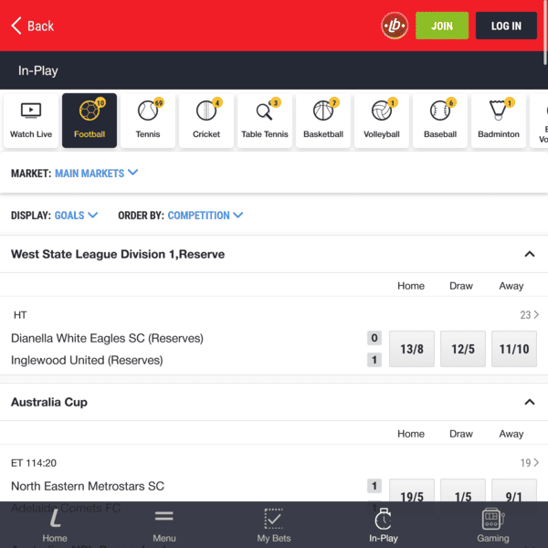 Ladbrokes Casino In-Play Betting