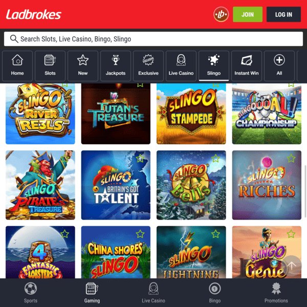 Ladbrokes Casino New Slots