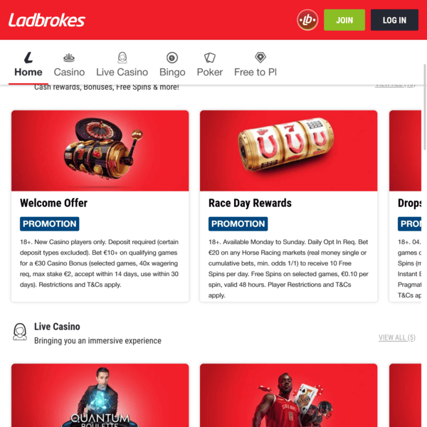 Ladbrokes Casino Promotions