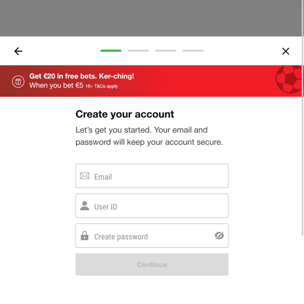Ladbrokes Casino Registration Form